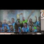 Letícia Tomazella Instagram – Muita emoção aqui em casa, torcendo pelos nossos hermanos! Tava rezando pra poder filmar a TV com nosso @leomessi erguendo a taça! Merece demais! Viva a América Latina! Viva o Messi! 💙