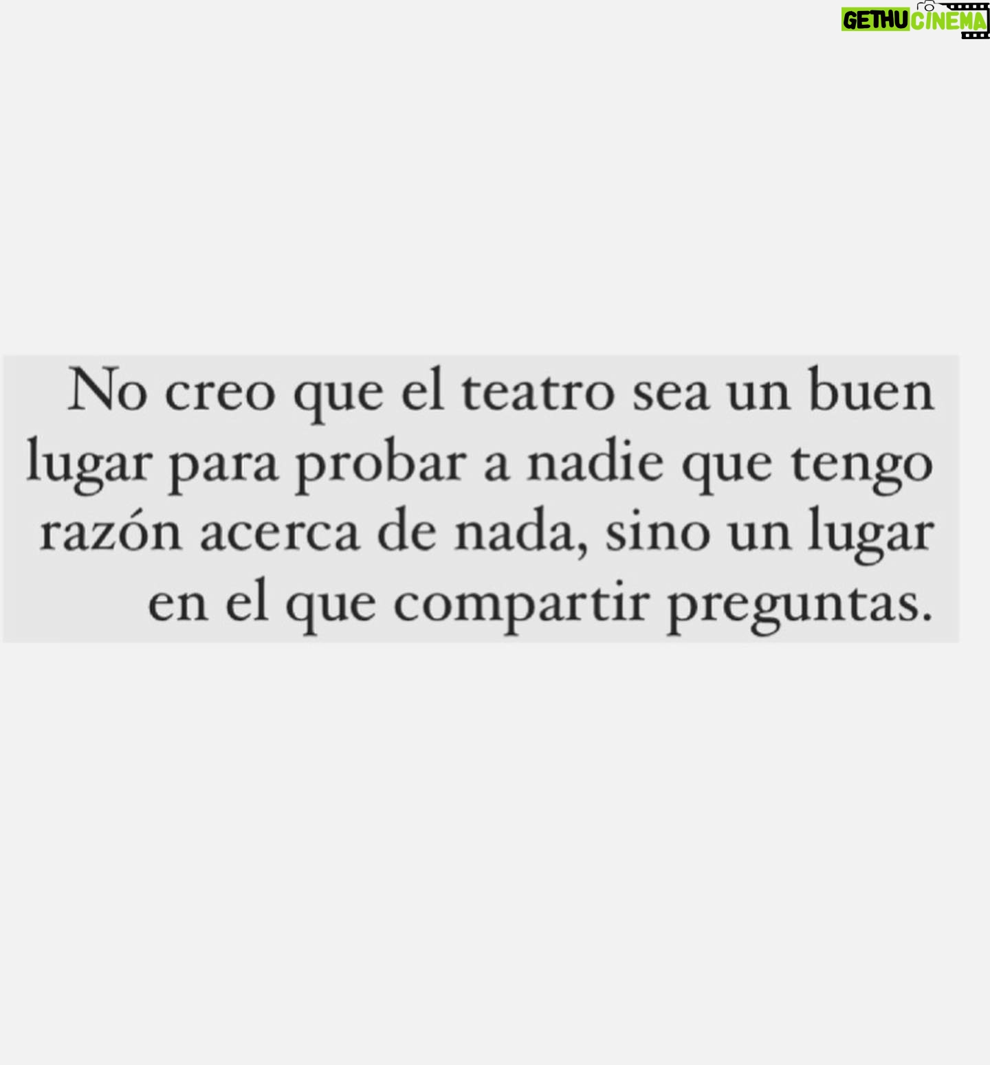 Leticia Dolera Instagram - Algunas frases de Juan Mayorga en la entrevista que le hace Alvaro Sánchez León en @aceprensa que me han inspirado en la tarde de hoy. (Eso sí, en la cuatro yo añadiría “para con el otro o la otra”)