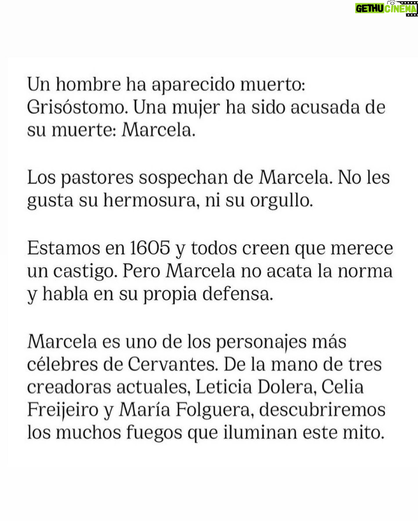 Leticia Dolera Instagram - ESTRENAMOS LA MARCELA EN MADRID EL 26 de ABRIL EN EL TEATRO de @scervantina Es la primera vez que dirijo teatro (dirigí una vez Microteatro) y lo hago muy bien acompañada. El monólogo está protagonizado por @celiafreijeiro con un texto de María Folguera a partir del capítulo XIV de Don Quijote de la Mancha de Miguel de Cervantes. El Diseño del espacio escénico es de @pablochavesmaza El Diseño de iluminación de @lolabarrosoiluminacion Ayudante de iluminación: @elenaalejandrernauer El Diseño de vestuario es de @marta_murillo_arias Diseño de sonido: @pabl0.music Directora de producción: @milena___suarez Ayudante de producción: @paula_pinaa Coordinación @scervantina: @anacarreraslopez, @jaime.dallcante La Edición de visuales es de Ana Caro @acm_xvi El Diseño gráfico y de este precioso cartel es de @jesusbosqued.art Una producción de @scervantina con el apoyo de @culturagob y @fundlacaixa NOS VEMOS EN EL TEATROOOOOOO 🔥🔥🔥
