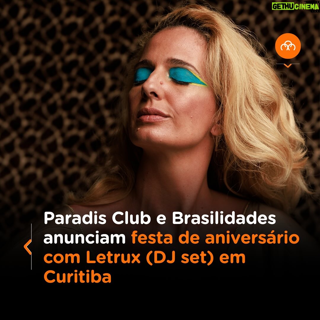 Letrux Instagram - Dia 27.04 tem festa de aniversário do Paradis Club e da Brasilidades com a presença incrível dela: Letrux! Discotecando todas as suas quentes e dançantes referências sonoras. E mais!! Djs das principais festas do Club fazendo um Back 2 Back! 🎟️ E corre que os primeiros lotes de ingressos antecipados estão voando! Para acessá-los o link está na Bio do Paradis e da Brasilidades A festa rolará no lindo e icônico espaço Ópera Arte 🎧 Line LETRUX - DJ set Gil Preto x Claudia Bukowski |Musica Brasileira| DJ Zost x Thais Ramos |R&b • Neo Soul • Hip Hop| Ana Guimarães x Thiago Borges |Reggaeton| Parise x Guará |Disco House| Uma noite pra celebrar os encontros e comemorar na energia única do nosso amado clubinho Paradis Club, ao lado de uma das grandes festas da casa: a Brasilidades! Horário: 19h00 às 2h00 🟡 Evento destinado a maiores de 18 anos. Se beber não dirija. (( 🦚 🦜 ))