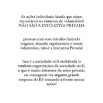 Letrux Instagram - texto por @fredoderich 🔑 enchentes@vakinha.com.br - @badincolono 🔑 09352141000148 - Instituto Brasileiro de Solidariedade 🔑 doacoes@cufa.org.br - Central Única de Favelas 🔑 deisefalci@gmail.com - Resgate de Animais Compartilhe. Toda ajuda é bem vinda!