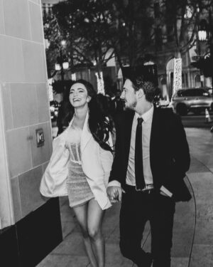 Liana Ramirez Instagram - almost Mr. and Mrs…. 

couldn’t be more thankful for how spectacular our engagement shoot turned out! thank you @dylanlujano for capturing this special moment that we will cherish forever! 
thank you again @nadinemerabi for this stunning dress and jacket for this shoot! I feel so loved by y’all! 

more photos coming your way✨
