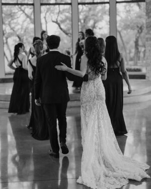 Liana Ramirez Instagram - more… 

photographer: @frannypullenphotography 

•
•
•

wedding planner: @wolferandco / @thejamiewolfer 
florals: @fiftyflowers 
suits: @generationtux 
dresses: @sherrihill 
DJ: @atlastentertaintment 
venue: @canyonwoodridge 
Videographer: @justinruizmedia 
cake: @raynedesserts 
hair & makeup: @sammiezavala @heyhaleybray @makeupartistveronica 
champagne flutes: @elenahonch 
food: @tuscanoitalian 
staffing: @ambianceeventstaffing 
rentals: premiereeventstx