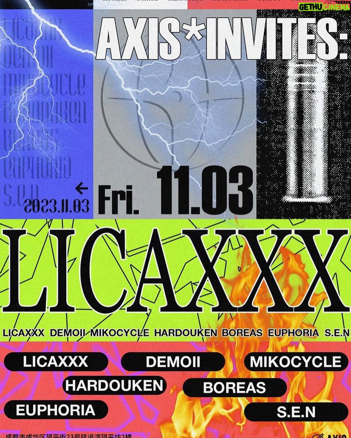 Licaxxx - 473 Likes - This weekend in Chengdu & Shanghai 🇨🇳
2023.11.03.FRI @axis.chengdu 成都
2023.11.04.SAT @all_club_ 上海
来自中国的大家好,好久不见了💛