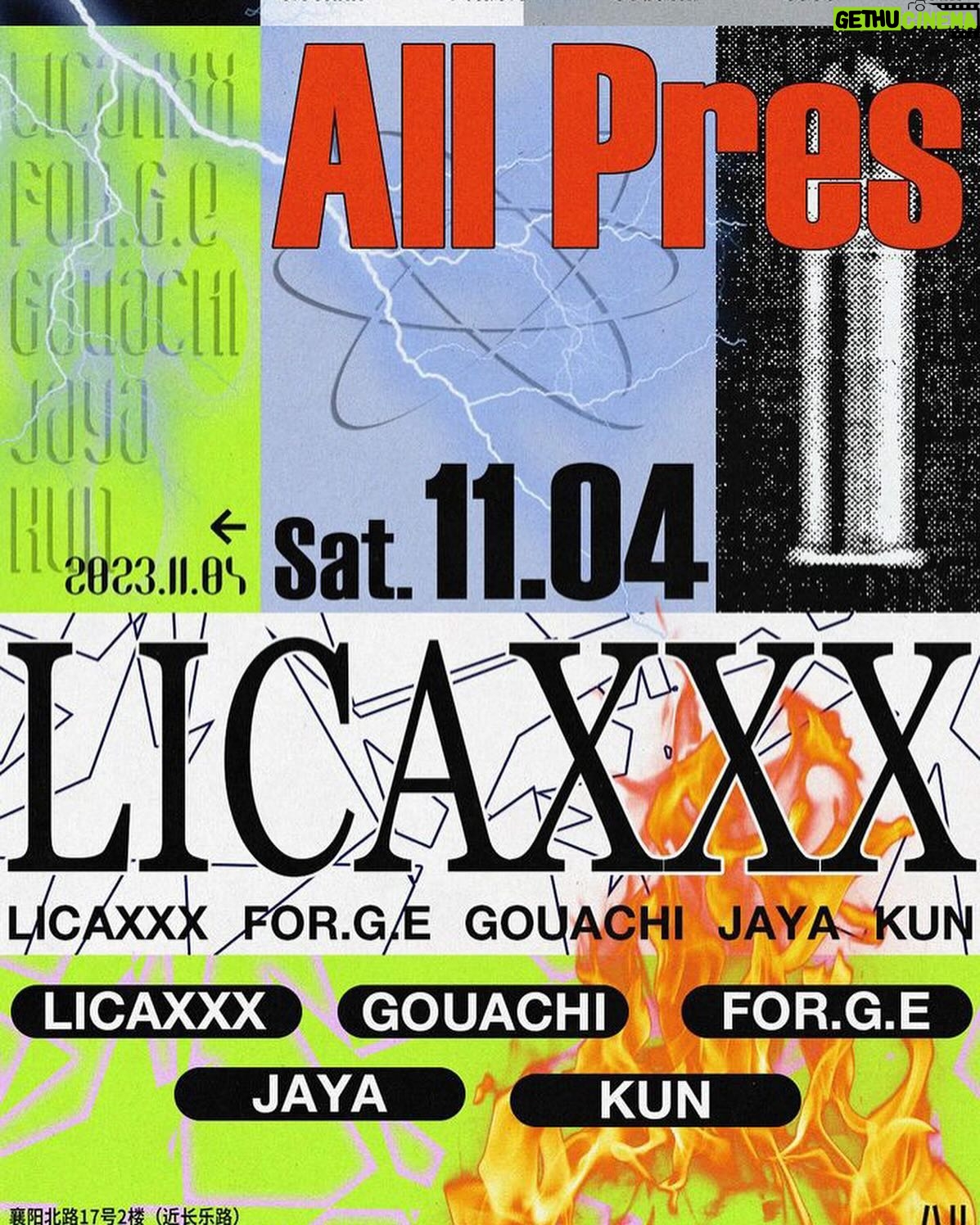 Licaxxx - 473 Likes - This weekend in Chengdu & Shanghai 🇨🇳
2023.11.03.FRI @axis.chengdu 成都
2023.11.04.SAT @all_club_ 上海
来自中国的大家好,好久不见了💛