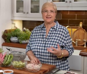 Lidia Bastianich Instagram - This recipe is especially great in the spring time, when the beans are still fresh and abundantly available. I don’t think there has ever been a buffet-style meal at my house where this salad has not been on the table, and rarely is there any left over. I enjoy this recipe when made with warm shrimp and beans, but these can both be cooked and chilled in advance, perfect during these warm summer months.  Join me in my kitchen as I make it here. Link to video in my bio. Buon Appetito! .
.
.
.
.
#LidiasRecipes #LidiasItaly #LidiasKitchen #LidiaBastianich #ItalianFood #25YearsofLidia #FromLidiasTableToYours
#lidiassoundtrack