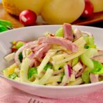 Lidia Bastianich Instagram - Fennel and Radish Salad with Prosciutto Cotto. Here I am in beautiful Monza, Italy, where I discovered this this deliciously fresh and savory salad. I love the crunch of the fresh vegetables in contrast with the Prosciutto Cotto and Caciocavallo, all brought beautifully together by the fresh lemon juice and olive oil dressing. Link to video in my bio. Delizioso! #LidiasRecipes #LidiasItaly #LidiasKitchen #LidiaBastianich #ItalianFood #25YearsofLidia #FromLidiasTableToYours #LidiasSoundtrack