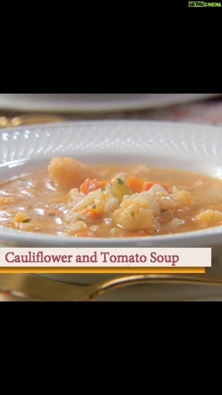 Lidia Bastianich Instagram - You know I love soup, and I love cauliflower, so for me this is a match made in heaven. This delicious vegetarian soup is substantial enough to please most meat eaters; however, you can also add some diced smoked sausage (like kielbasa) or shellfish (shrimp or scallops would be nice). And - we enjoy a visit from my wonderful late mother, Nonna Erminia. Buon Gusto! Link to recipe and full video in my bio. #LidiasRecipes #LidiasItaly #LidiasKitchen @centofinefoods #centofinefoods #LidiaBastianich #ItalianFood #FromLidiasTableToYours #LidiasSoundtrack