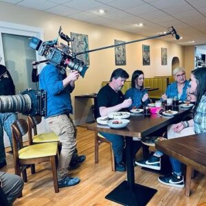 Lidia Bastianich Instagram - Behind the scenes filming my next special Lidia Celebrates America: Changemakers. insect tasting table with Chad and Claire Simons of 3 Cricketeers.  #TuttiaTavolaaMangiare #LidiasRecipes #LidiasItaly #LidiasKitchen  #LidiaBastianich #ItalianFood #25YearsofLidia #LidiasClassics