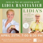 Lidia Bastianich Instagram - Looking forward to my visit to the New Canaan Library on April 25th. Hope to see you there! #LidiasRecipes #LidiasItaly #LidiasKitchen #ItalianFood #25YearsofLidia #FromLidiasTableToYours Link to tickets and more info in my bio.