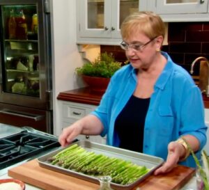 Lidia Bastianich Instagram - Roasted Cheese Asparagus. You know I love my asparagus in the spring! Roasting vegetables intensifies their flavor and is especially perfect for fresh asparagus. This recipe is just as delicious as it is easy - join me in my kitchen as I make it here.  Video and recipe link in my bio. Buon Gusto! . #LidiasRecipes #LidiasItaly #LidiasKitchen  #LidiaBastianich #ItalianFood #FromLidiasTableToYours #LidiasSoundtrack
.
.
.
.
#LidiasRecipes #LidiasItaly #LidiasKitchen #LidiaBastianich #ItalianFood #25YearsofLidia  #FromLidiasTableToYours
#LidiasSoundtrack