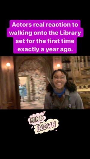 Lidya Jewett Instagram - Exactly one year ago @lidyajewett and @winslowfegley stepped onto the library set for the first time… this was their reaction. 

#nightbooks #filmmaking #behindthescenes #netflix