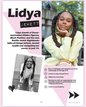 Lidya Jewett Instagram - so honored to be part of the vital conversation of mental health among youth. thank you @sophialiamag for including me. link in bio