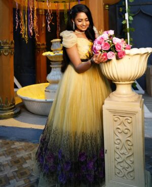 Likitha Murthy Instagram - Beautiful customized gown by @peddis_couture ❤️❤️thank you 💕
Rental gowns available 
DM them @peddi_meghana_
📸: @klfilmstudio 

#designerwear
