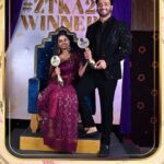 Likitha Murthy Instagram - Best Romantic Couple - The Winners are Rajeshwari & Rudra for #RajeshwariVilasCoffeeClub Congratulations on the victory! #ZTKA2023🏆 #ZeeTeluguKutumbamAwards2023 #KutumbamAwards2023 #ZeeTelugu #ZTKAWinningMoments💫 @akarshbyramudi @likitha_murthy_15