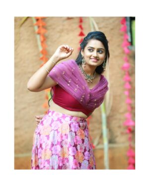 Likitha Murthy Instagram - Happy Bhogi….✨🌸

Outfit: @sassy_designs_ 
Designer and Stylist: @apoorva_reddy_yaramala 
Jewels: @star_caveonlinee 
Pc: @paulino_pictures