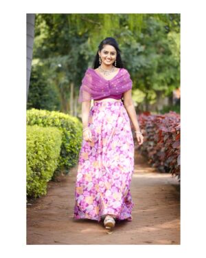Likitha Murthy Instagram - Happy Bhogi….✨🌸

Outfit: @sassy_designs_ 
Designer and Stylist: @apoorva_reddy_yaramala 
Jewels: @star_caveonlinee 
Pc: @paulino_pictures