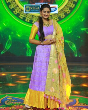 Likitha Murthy Instagram - Happy Ugadi 🌸✨🪔

Beautiful dress by: @abhinavacreations 
Stylist: @apoorva_reddy_yaramala (my fav❣️)