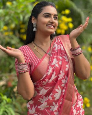 Likitha Murthy Instagram - Saree and blouse by : @aarvicouture_official 
Last minute saviour @apoorva_reddy_yaramala 😅