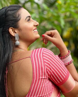 Likitha Murthy Instagram - Saree and blouse by : @aarvicouture_official 
Last minute saviour @apoorva_reddy_yaramala 😅