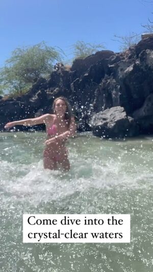 Lili Sepe Instagram - This was the best beach that I found on the big island. The name of the beach is called Puna Beach. Parking is $5 and then $5 for every person. It is definitely worth it! The water is extremely calm and it’s a perfect snorkel location.