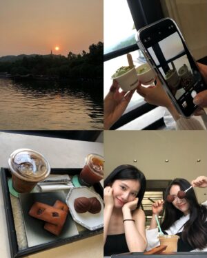 Lilian Zhang Instagram - -
走了好久的路
來FROMHER COFFEE歇一會
正是日落的時刻 紀錄下

大膽預言 明天鐵腿（真不爭氣的腿）