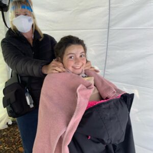 Lilly Aspell Instagram - Some behind the scenes photos filming Pursuit of Love with the incredible @emortimer * Fun fact I also stunt doubled as a blonde girl on a horse and got to play with the cutest little mouse. We filmed at Badminton house where I go every year to watch the horse trials. How lucky I am to meet and work with such talented people.  @the_devilshorsemen @clairewilliamsmua @jadewinterton 
#blessed #friends #memories #filmmaking #bts #actress #livingmybestlife #stuntgirl