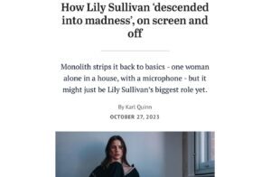 Lily Sullivan Instagram - @theageaustralia had a yarn with Karl Quinn re all thangs Monolith and my sanity lol