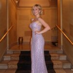 Lily Brooks O'Briant Instagram - wearing purple in honor of Endometriosis awareness 💜 thank you so much @prompartyshop for this GORGEOUS purple dress that was absolutely perfect for the Blossom Ball ✨ • • #endowarrior #endometriosis #blossomball #purpledress