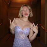Lily Brooks O'Briant Instagram - wearing purple in honor of Endometriosis awareness 💜 thank you so much @prompartyshop for this GORGEOUS purple dress that was absolutely perfect for the Blossom Ball ✨ • • #endowarrior #endometriosis #blossomball #purpledress