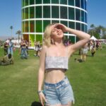 Lily Brooks O'Briant Instagram - just a girl in the desert 🎡 • Coachella Day 2 was a dream ✨ • • #coachella #festival #festivalfashion #fashion #coachella2024
