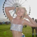 Lily Brooks O'Briant Instagram - just a girl in the desert 🎡 • Coachella Day 2 was a dream ✨ • • #coachella #festival #festivalfashion #fashion #coachella2024