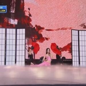 Lim Kim Instagram - 궁 Live Performance with @1million_swf @mnet_official 🌸🪭🌸🪭🌸