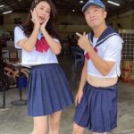 Lin Chenyi Instagram - 亦起出來玩上新片啦！ 雖然台客願賭服輸， 但為了點閱率著想， 只好一起水手服..😂 傳送門在這 👉🏻 https://youtu.be/azAB5Lp9DAs ⚠️⚠️10萬訂閱活動報名將在8/13號 12:00於臉書粉絲團發文，請至內文連結填寫表單，這次會依照順序選出27位觀眾朋友一起共享盛舉⚠️⚠️ #亦起出來玩 #youtube #下一次的懲罰內容由你們決定