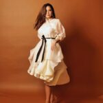 Lin Laishram Instagram - 🥥🥥🥥🤍🤍🤍 Stylist - @superbhuti Dress - @p.e.l.l.a Earrings - @shamooosana MUH - @makeupbyangana