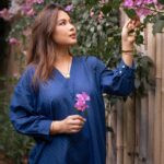 Lin Laishram Instagram - Chillin’ with the flowers, letting life bloom at its own pace. Pause & Reflect ⏸️🧘‍♀️ #EasyBreezyDays #NatureLover . . Photographer: @chitrdev.in Make up & Hair: @makeupbyangana Outfit: @thehaimishliving Jewellery: @shamooosana Assisted by: @gopaleseema