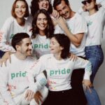 Lina Esco Instagram - @unemployedmagazine & @frame collab in the name of PRIDE. love being a part of this with my homies! 100% of the proceeds go to @glits_inc !!! #loveislove (t-shirts are available now)