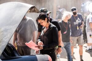 Lina Esco Instagram - what would i do without my @odievgallop — he keeps me looking legit every second of every frame we shoot, except for this moment… always making me laugh. here’s to you my friend the real deal SWAT 💫🙏 tomorrow new episode 10/9c @sptv @swatcbs
