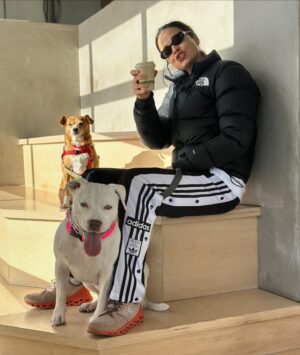 Lina Esco Instagram - doesn’t get better than decafs and doggies
