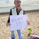 Lindsay Czarniak Instagram - Planetary humor. (With a bonus photo ending) what a moment! #JOTD #eclipse #moon #eclipse2024 #family