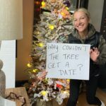 Lindsay Czarniak Instagram - A Christmas tree shouldn't necessarily make it to Earth Day but ours did because it was my Taylor Swift themed tree and she grew up on a Christmas tree farm so I tried to justify to my family for months that this tree should just stay up 24/7 -365. But I lost that battle today so I can't wait to put it up again next year and in honor of Earth Day and Swifties everywhere - this joke is for you. (And full tree description is in my stories) #JOTD #jokes #love #trees #earthday