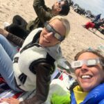 Lindsay Czarniak Instagram - Planetary humor. (With a bonus photo ending) what a moment! #JOTD #eclipse #moon #eclipse2024 #family