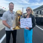 Lindsay Czarniak Instagram - Love mixing sports! The @larryobrientrophy at the Indy500 last year. #JOTD #sports #basketball #indycar #tbt #champions