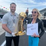 Lindsay Czarniak Instagram - Love mixing sports! The @larryobrientrophy at the Indy500 last year. #JOTD #sports #basketball #indycar #tbt #champions