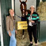 Lindsay Czarniak Instagram - Huge thanks to Sharilyn Gasaway, owner of @kentuckyderby winner Mystik Dan, for meeting us this morning. Loved hearing about her horse and what this has been like as Mystik Dan gets ready to run in the @preaknessstakes Also, she is a fellow Sigma Kappa and I LOVE hearing about how her former job as CFO or Alltel plays into this second act as horse owner and business woman. More on that to come. We began this part of the convo talking fashion. Check out how the patient Mystik Dan was hamming it up during our interview :) @sharilynjean @sigmakappasorority @americasbestracing #thoroughbred #thoroughbreds #horses #horseracing #stakeinstardom #preakness #sports