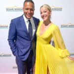 Lindsay Czarniak Instagram - Over a decade of marriage and I didn't know Telly was @craigmelvinnbc 's favorite muppet until last week. Grateful for this photo op and a special night celebrating all @sesameworkshop does to help with early childhood education. Congrats to @shondarhimes for the well deserved honor and thanks @aliceandolivia for creating a vibrant yellow gown (a la MY favorite Sesame Street character) that survived a LaGuardia airport bathroom wardrobe change with minimal wrinkles . We felt a little guilty singing along to some old favorites without the kids but this night was incredible! @sesamestreet #sesamestreet #kids #family #love #childhood #education