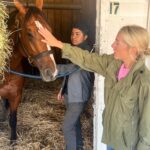 Lindsay Czarniak Instagram - I couldn't wait to share this! As part of my partnership with Westpoint Thoroughbreds we had the chance to go to the barns this morning to see the Derby horses the day after. We saw Brian Hernandez jr - the jockey who rode Mystik Dan to victory in the Kentucky Derby. Horseracing, football, Olympics, any sport...I will never get tired of hearing perspective from athletes and others who see their dreams realized. Congrats and thanks @b_hernandezjr for the time and thanks @westpointtbreds and @americasbestracing for this incredible ride. #horses #horseracing #thoroughbreds #thoroughbred #sports #kentuckyderby #astakeinstardom