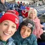 Lindsay Czarniak Instagram - Our version of "in game adjustments" We're here for you @nationals even in 40 degree temps! And the Presidents' race is always a highlight! #baseball #sports #mlb #nationals #chilly #natitude