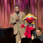 Lindsay Czarniak Instagram - Over a decade of marriage and I didn't know Telly was @craigmelvinnbc 's favorite muppet until last week. Grateful for this photo op and a special night celebrating all @sesameworkshop does to help with early childhood education. Congrats to @shondarhimes for the well deserved honor and thanks @aliceandolivia for creating a vibrant yellow gown (a la MY favorite Sesame Street character) that survived a LaGuardia airport bathroom wardrobe change with minimal wrinkles . We felt a little guilty singing along to some old favorites without the kids but this night was incredible! @sesamestreet #sesamestreet #kids #family #love #childhood #education