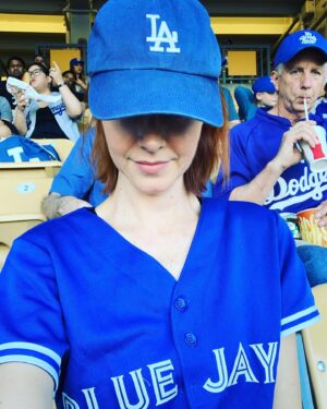 Lindy Booth Instagram - thank you @bluejays and @dodgers for three very exciting days for a very conflicted baseball fan! 💙💙